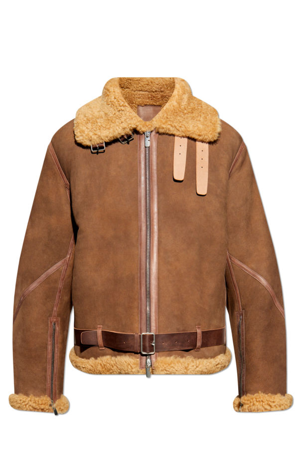 Burberry shearling bomber jacket mens best sale